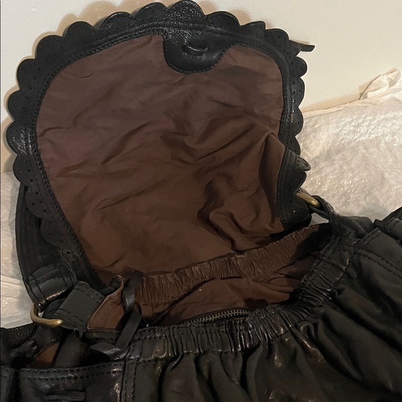 Lucky Brand: Chic Black Leather Shoulder Bag - Picture 3 of 7